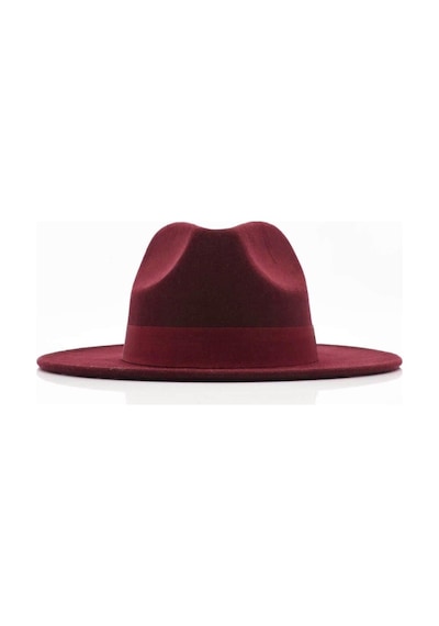 Külah Erkek Ayarlanabilir Bordo Fedora Şapka - Bordo