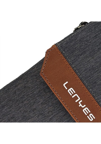 Lenyes Lb546 Rambler Serisi Polyester Kumaş Su Geçirmez Mobil Aksesuar Çantası Gri