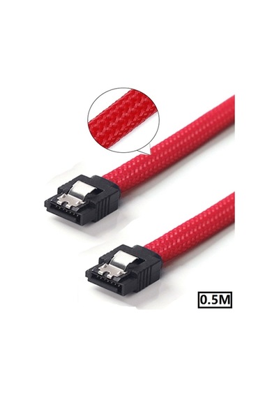 4738 Naylon Örgü Hasır Sata3 Ssd Hdd Data Veri Kablosu 7 Pin 6Gbs