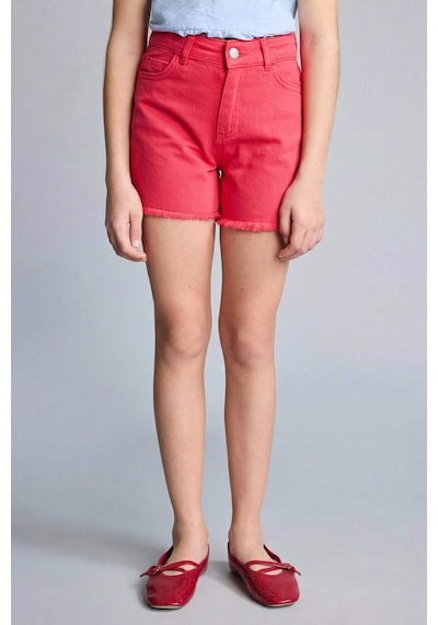 Defacto Gabardin Şort Kız Çocuk H1514a826hsrd132 Kırmızı-rd132