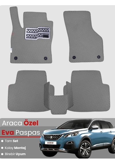 Peugeot 5008 2009-2016 Uyumlu Eva Paspas Tam Set Araca Özel,oto Paspas 983