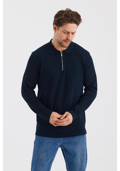 Alexander Gardi Alexandergardı Fermuarlı Polo Yaka Regular Fit Kazak E24-eze-37 001
