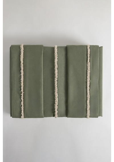 Koza Home Boho Saçaklı Yeşil Nevresim Takımı Çift Kişilik 200 X 220 7030a Yeşil