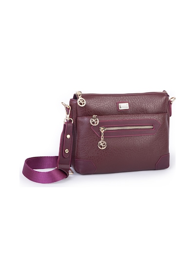 Nas Bag Kadın Spor Şık Günlük Postacı Çapraz Çanta En 25 Cm Boy 22 Cm Bordo Victoria