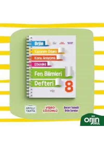 Kurmay Yayınları Orjin 8. Sınıf Fen Bilimleri Defteri