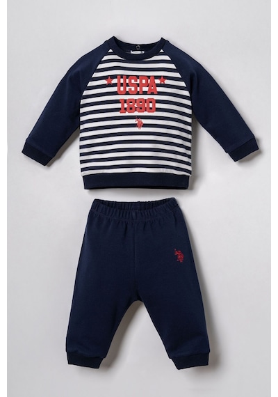 U.S. Polo Assn. Erkek Bebek Stripes Lacivert Uzun Kol Pijama Takım Usb3164-c-v1 Usb3164-c-v1