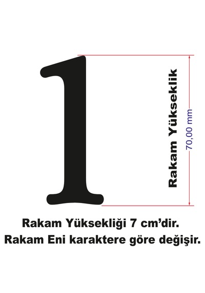 Stencil Rakam Boyama Şablonu X038-sayı Rakam Yüksekliği 7 Cm
