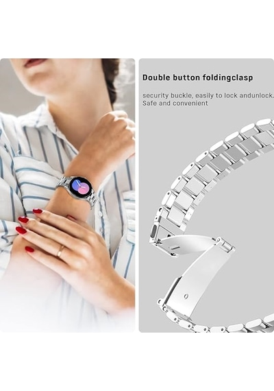 Huawei Watch Gt3 / Gt4 / Gt5 / Gt6 / Gt6 Pro 46mm Uyumlu 22mm Paslanmaz Çelik Akıllı Saat Kordonu