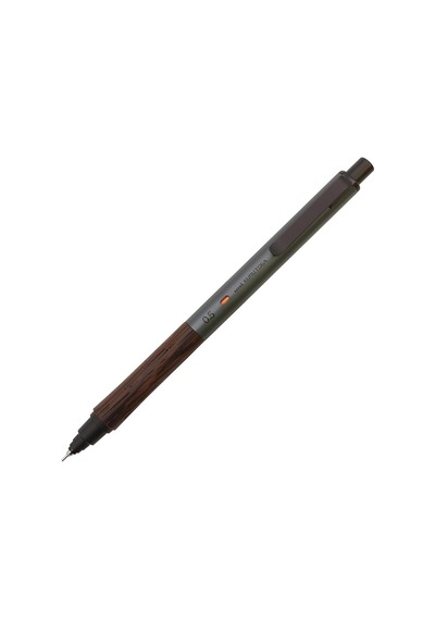 Mitsubishi Pencil Kurutoga Wood 0.5mm Steel Gray Gri