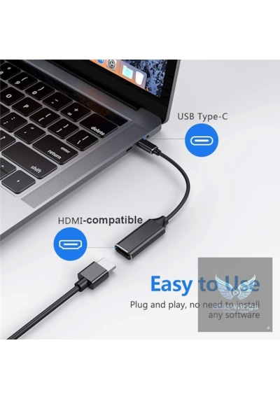 4k Ultra Hd Usb c To Hdmı Dönüştürücü Adaptör Type Görüntü Aktarıcı Kablo Thunderbolt 3 4 Uyumlu Apple Macbook Laptop Telefon Ve Tablet Için