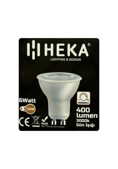 6w 50w 3000k Sarı Işık Gu10 Duylu Dim Edilebilir Led Spot Ampul, 2 Adet Diğer