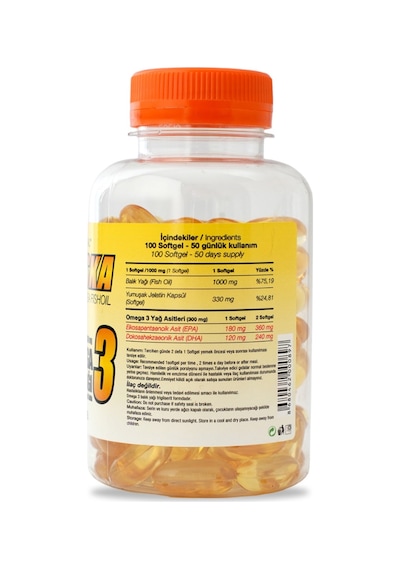Sepe Natural Omega 3 Fish Oil Balık Yağı 100 Softgel Kapsül x 1330 Mg