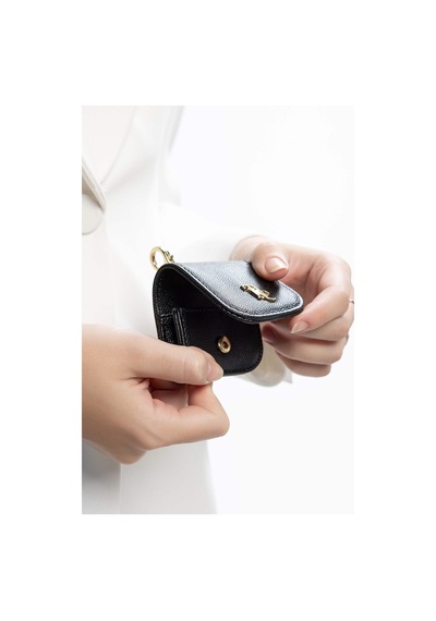 Tamer Tanca Unisex Hakiki Deri Siyah Havyar Airpodsluk Cuzdan 995 230250 Aırpods Sk23/24 Sıyah Hvyr Siyah