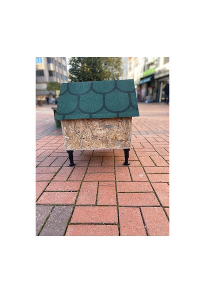 Kedi Evi Kedi Yuvası İç Ve Dış Mekan Su Ve Kar Yalıtımlı Özel Üretim Kedi Barınağı 55x45x65 Cm