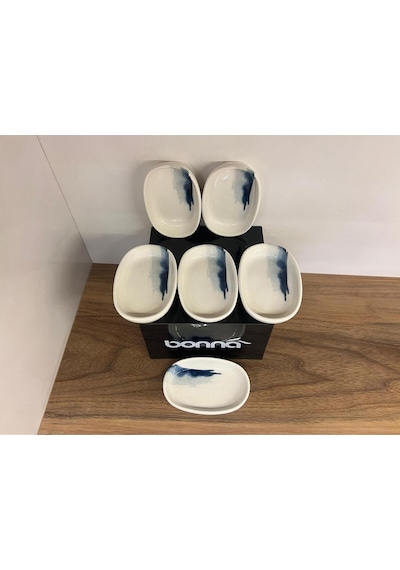 6'lı Blue Wave Hygge 10cm Hygge Oval Servis Sos/meze/kahvaltı/reçel/aperatif Çok Renkli