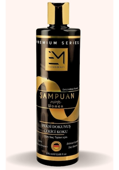 Em Amanos Beauty Kadın Rome Kokusu Doğal Keratin Kolajen Dökülme Kopma Karşıtı Şampuan 375 ML