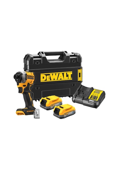 Dewalt DCF850E2T-QW 18V 1.7AH Li-ion Power Stack Kömürsüz Çift Akülü Darbeli Vidalama
