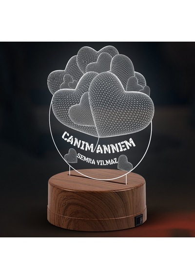 Kişiye Özel Canım Annem 3D Led Lamba - 1