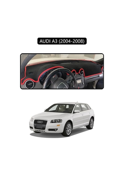 Audı A3 2004-2008 Torpido Koruma Halısı Siyah Kenar