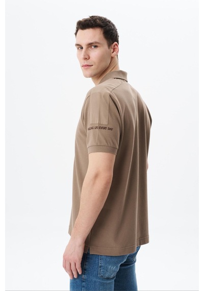 AR-MA Arma Erkek Regular Fit % 100 Pamuk Pike Polo Yaka Tişört Y29374355202 Gri