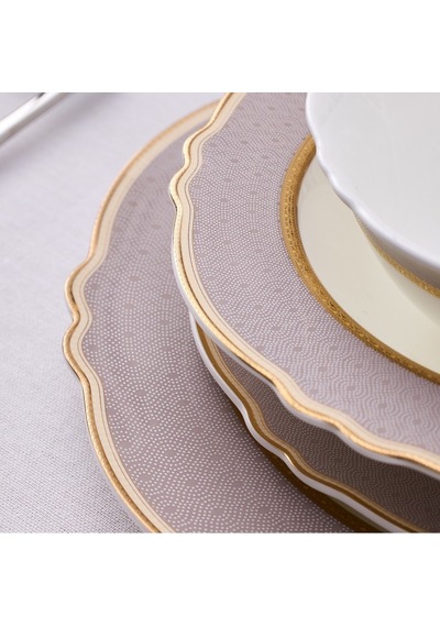 Aryıldız Majestic 60 Parça 12 Kişilik Yemek Takımı Beyaz - Gold