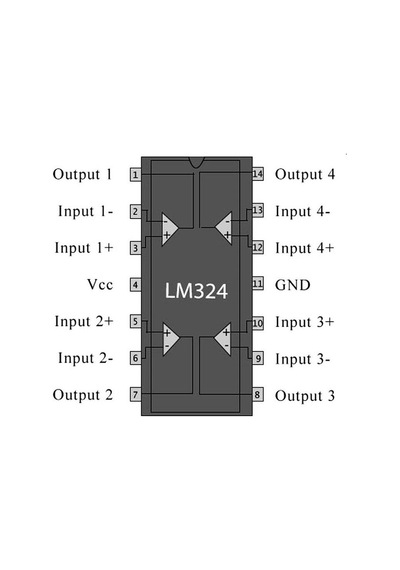 LM324N 5mV 5mA OpAmp Entegresi DIP14