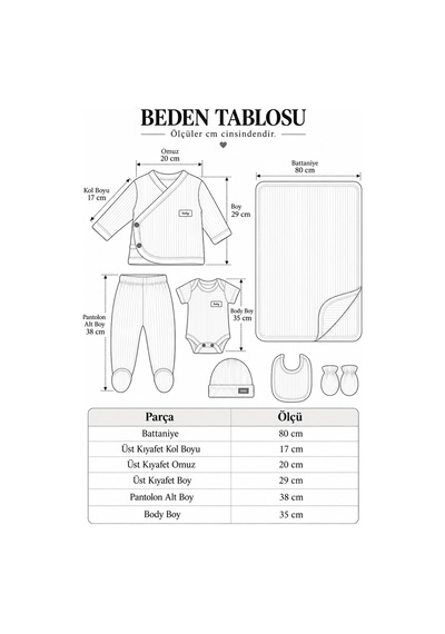 Sitilin Kız Erkek Bebek 7'li Hastane Çıkışı Seti %100 Pamuk Tek Kat Battaniyeli Yenidoğan Zıbın Takımı Stl7297 Kahverengi Sitilin Kız Erkek Bebek 7'li Hastane Çıkışı Seti %100 Pamuk Tek Kat Battaniyeli Yenidoğan Zıbın Takımı Stl7297 Kahverengi