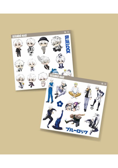 2li-nagi Seishiro-bluelock-parlak Kağıt -sticker Set-telefon Süsleme Blue Lock Etiket Mavi