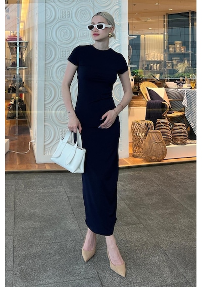 Madmext Lacivert Basic Yarım Balıkçı Uzun Elbise Mg1856-lacivert Lacivert Madmext Lacivert Basic Yarım Balıkçı Uzun Elbise Mg1856-lacivert Lacivert