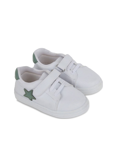 First Step S-1000 Yıldızlı Cırt Cırtlı Kız Bebek Günlük Spor Ayakkabı Beyaz - Mint Yeşili