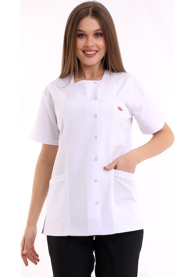 Kare Yaka Kadın Tek Üst - 171 Beyaz-6011