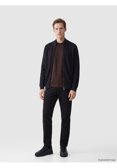 LC Waikiki Lc Waıkıkı Lacivert Regular Fit Dik Yaka Erkek Triko Hırka