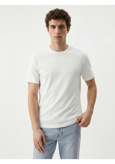 Erkek T-shirt Lf2042724 Beyaz