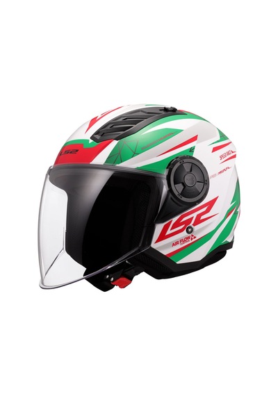 Ls2 Airflow 2 Draze Açık Kask Beyaz-yeşil-kırmızı