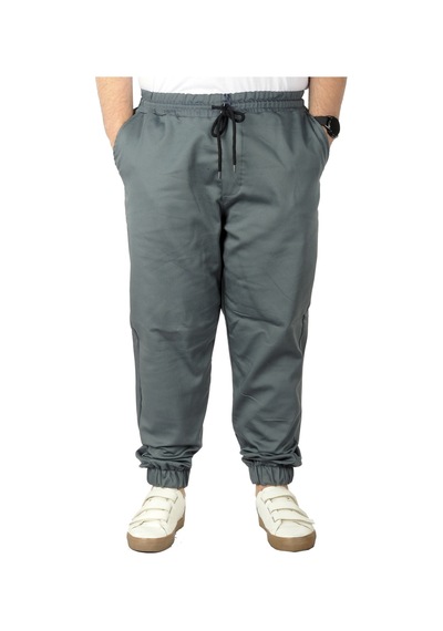 Mode Xl Büyük Beden Erkek Keten Jogger Bahar 21911B Antrasit 001