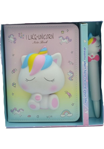 Taros Unıck Color Elegans Puffy Kalemli Defter Seti Unicorn