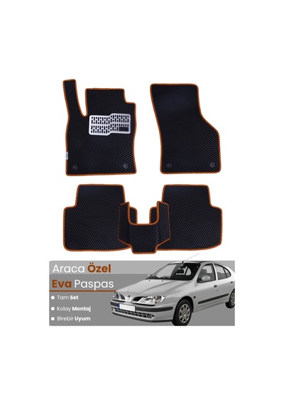 Renault Megane 1 1995-2002 Uyumlu Eva Paspas Tam Set Oto Paspas,araca Özel 736