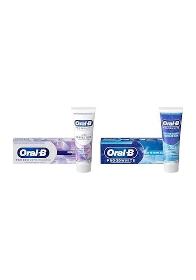 Oral-b 3 Boyutlu Beyazlık Diş Macunu Seti 75 Ml X 2 Adet Perfection + Çay Ve Kahve