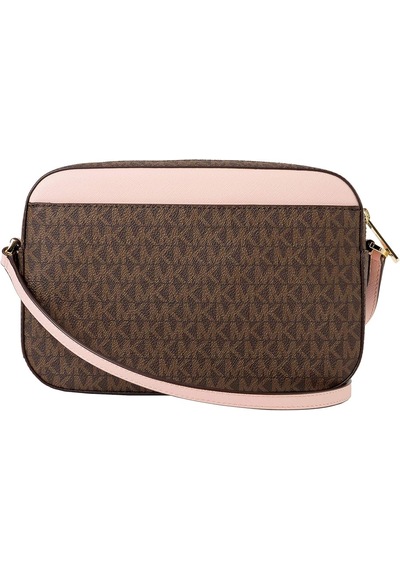 Michael Kors Jet Set Kadın Logolu Çapraz Omuz Çantası 35s1gttc9b Kahverengi - Pembe