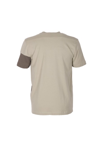 Erkek Tişört Bisiklet Yaka Haki Slim Fit %100 Pamuk T-shirt Ncs Jeans 1301 Haki