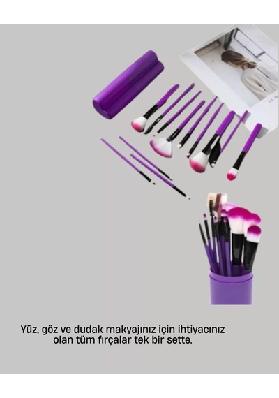 Northcity 12 Li Profesyonel Makyaj Fırça Seti - Ultra Yumuşak Sentetik Kıllı