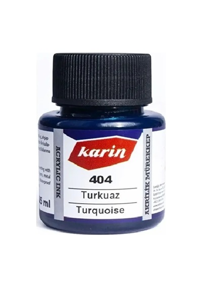 Hat Mürekkebi-kaligrafi Mürekkebi-akrilik Mürekkep Turkuaz 404-45ml Çok Renkli