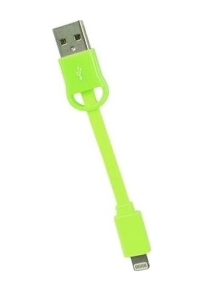 Goji Fit 8cm Apple Uyumlu iOS Lightning Şarj + Veri Kablosu Yeşil