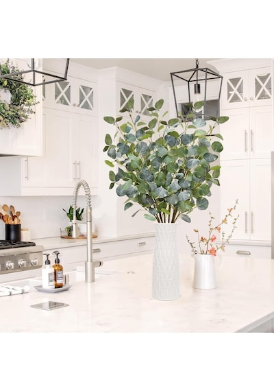Yapay Çiçek Yeşil Okaliptus 90cm 5dallı Uzun Dal Eucalyptus