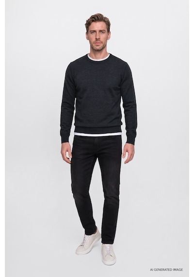 AC&Co / Altınyıldız Classics Ekstra Slim Fit Riss Pamuklu Esnek Denim Jean Erkek Kot Pantolon Antrasit