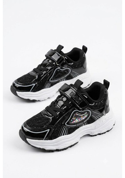 Fort Sımba Cool Rahat Hafif Anatomik Spor Sneaker Kız Çocuk Ayakkabı Siyah