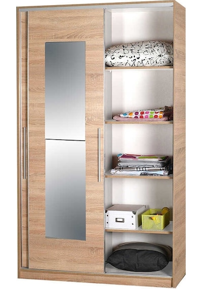 Elit Plus Aynalı Sürgülü Gardırop-sonoma 120x207x52 Cm Gxyxd