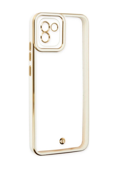 Samsung Galaxy A03 Kılıf Liva Lens Silikon - Beyaz Çok Renkli