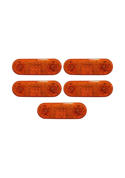 Ahmet Otomotiv 5 Adet 21 Led Sarı Lamba 12v-24v Tır Kamyon Dorse Otobüs Minibüs Offroad