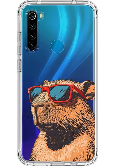 Xiaomi Redmi Note 8 Uyumlu Şeffaf Kılıf Cool Kapibara Tasarımlı